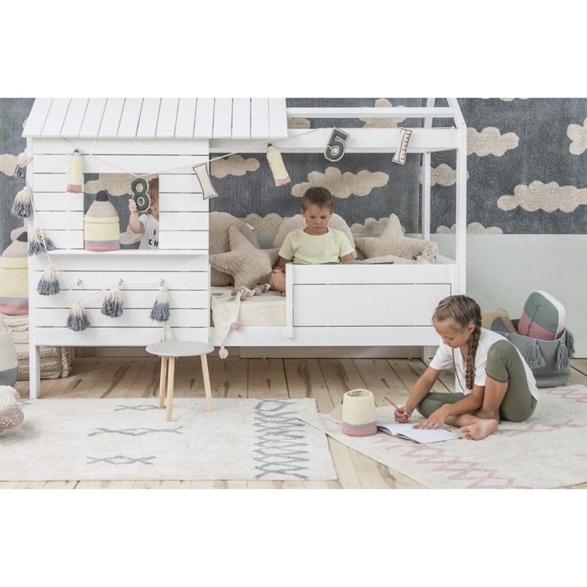 Dywan Bawełniany Atlas Natural Vintage Blue 120x160 cm Lorena Canals