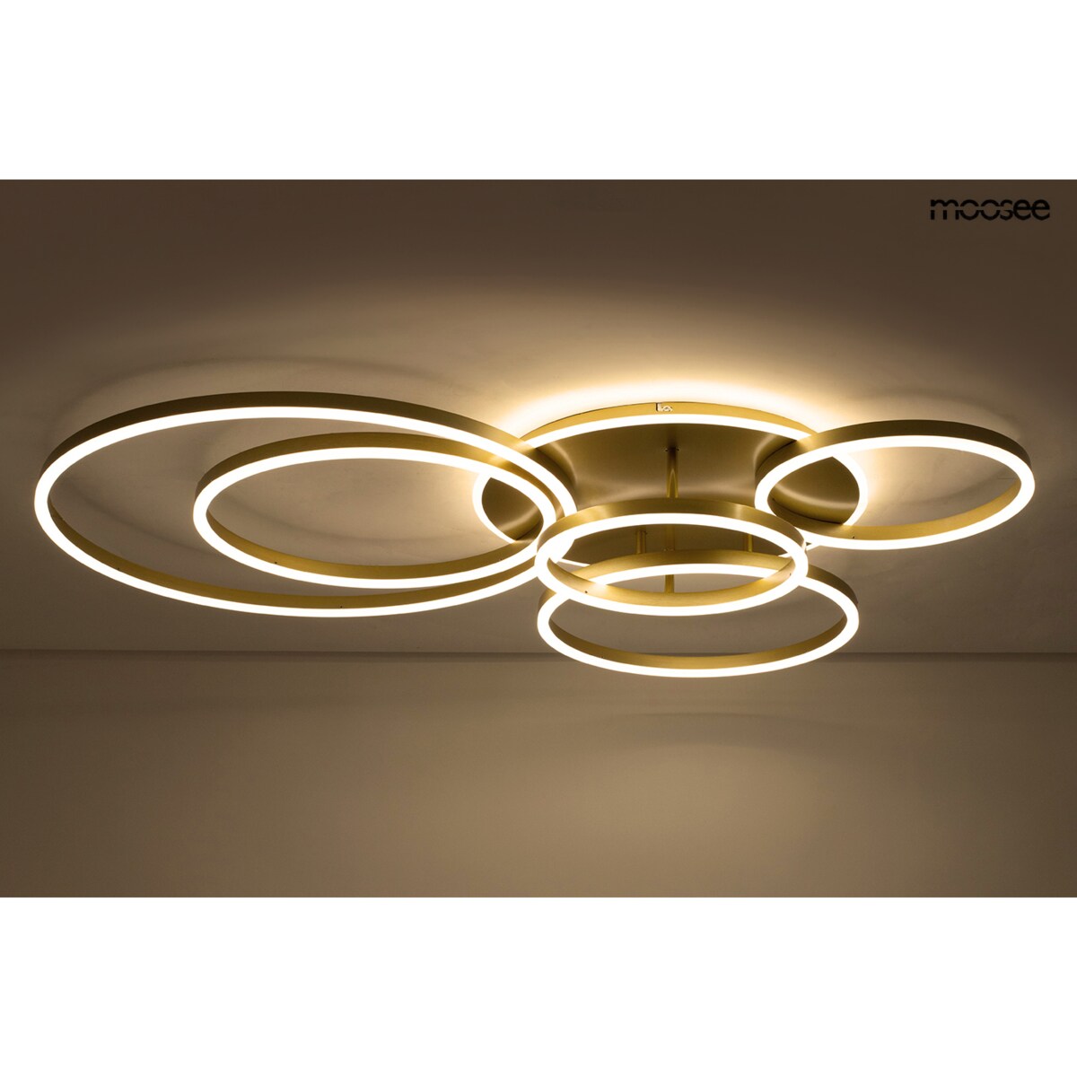MOOSEE lampa sufitowa / plafon RINGS 6 złota