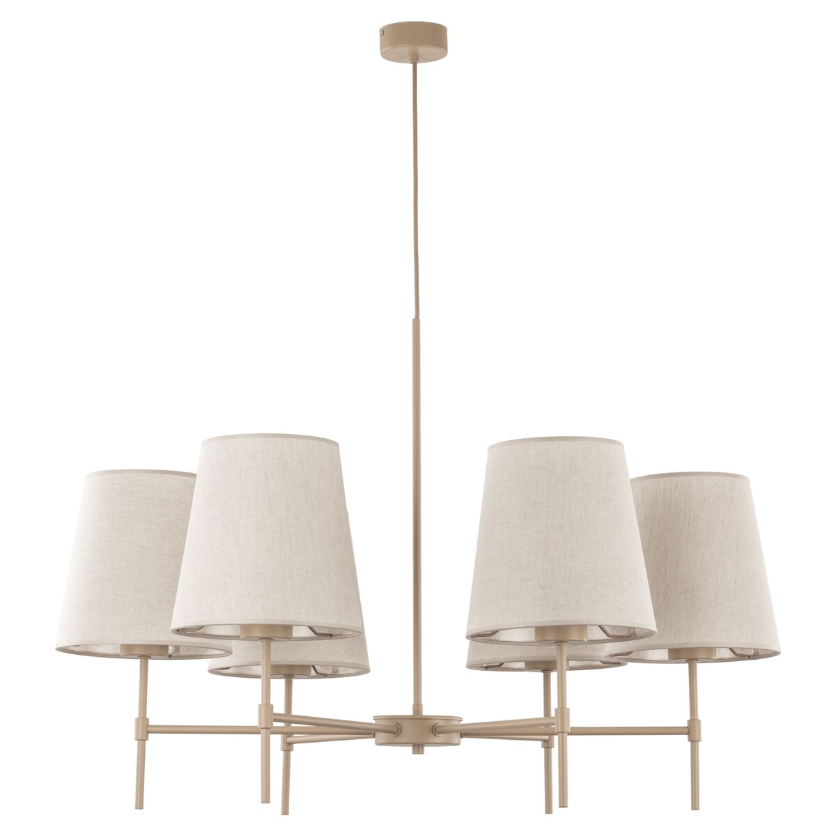 Żyrandol TK Lighting ELIZABETH SABIA 11167 beżowy 6xE27 klasyczny z regulacją wysokości