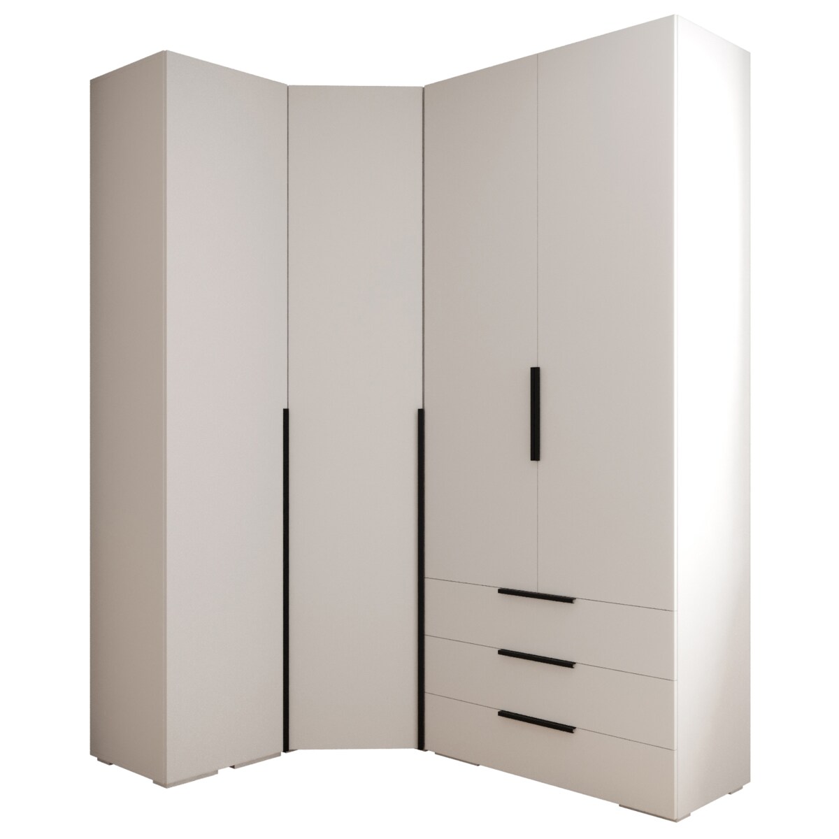 Garderoba wysoka do przedpokoju INOVA 1 Z6 biały+czarny