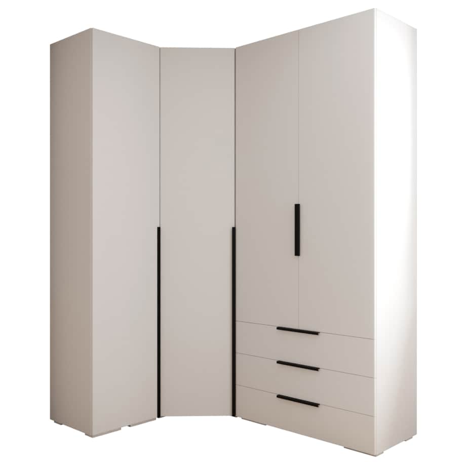 Garderoba wysoka do przedpokoju INOVA 1 Z6 biały+czarny