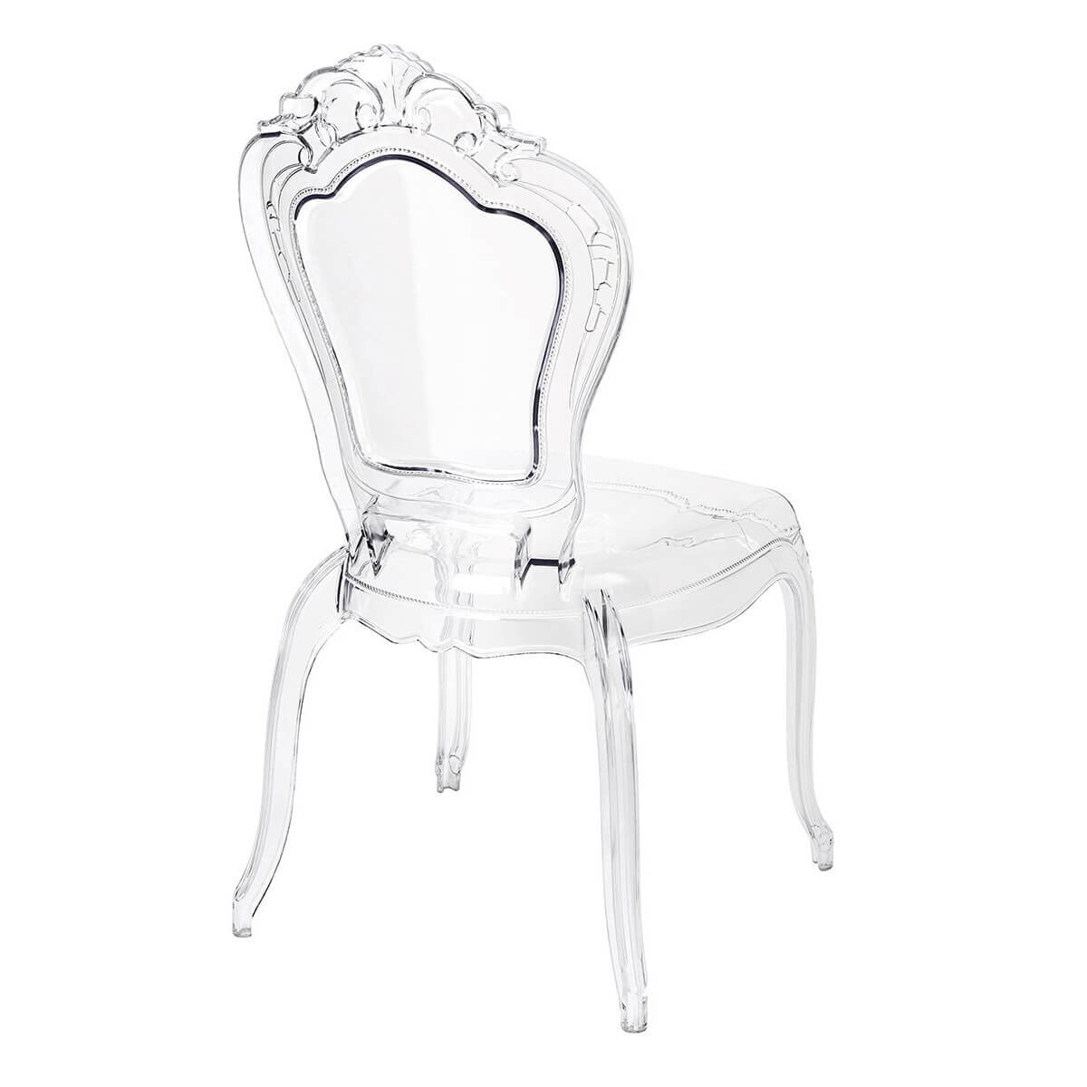 Transparentne krzesło do sypialni King 666-APC King Home stylowe retro