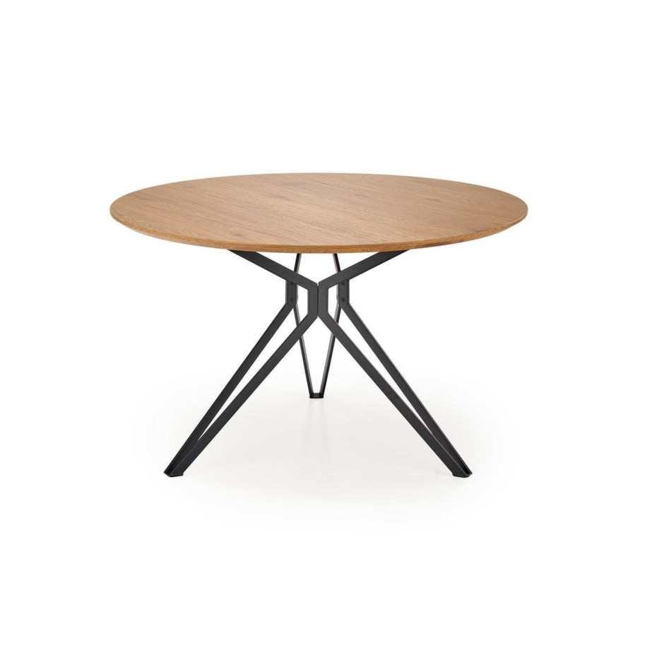 STÓŁ OKRĄGŁY Class 120x76 cm DĄB ZŁOTY czarna stal