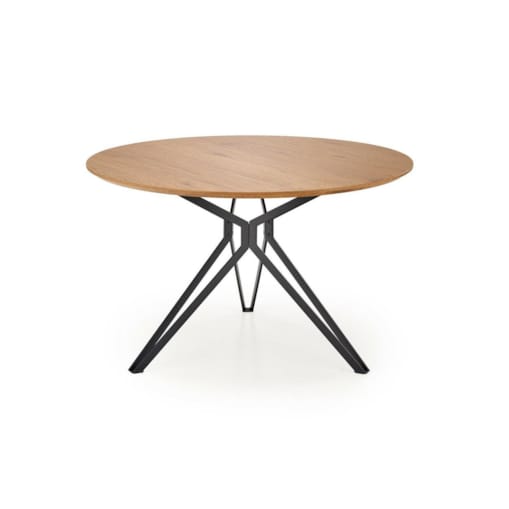 STÓŁ OKRĄGŁY Class 120x76 cm DĄB ZŁOTY czarna stal