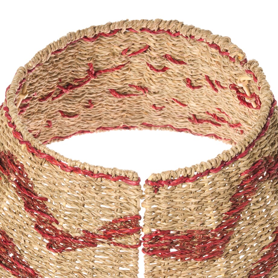 Osłonka pod choinkę HIVER Trawa morska Czerwony 51 cm