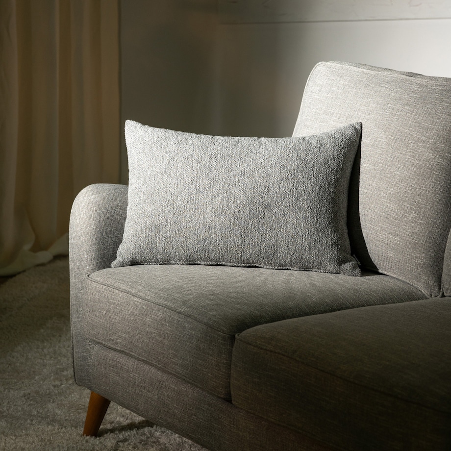 Poszewka Kinga na poduszkę prostokątną 60x40 szary melanż