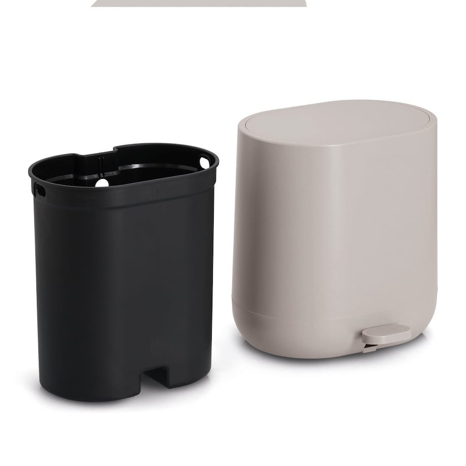 Kosz łazienkowy 6 litrów 26,5x26x22,5 cm DINKA beżowy