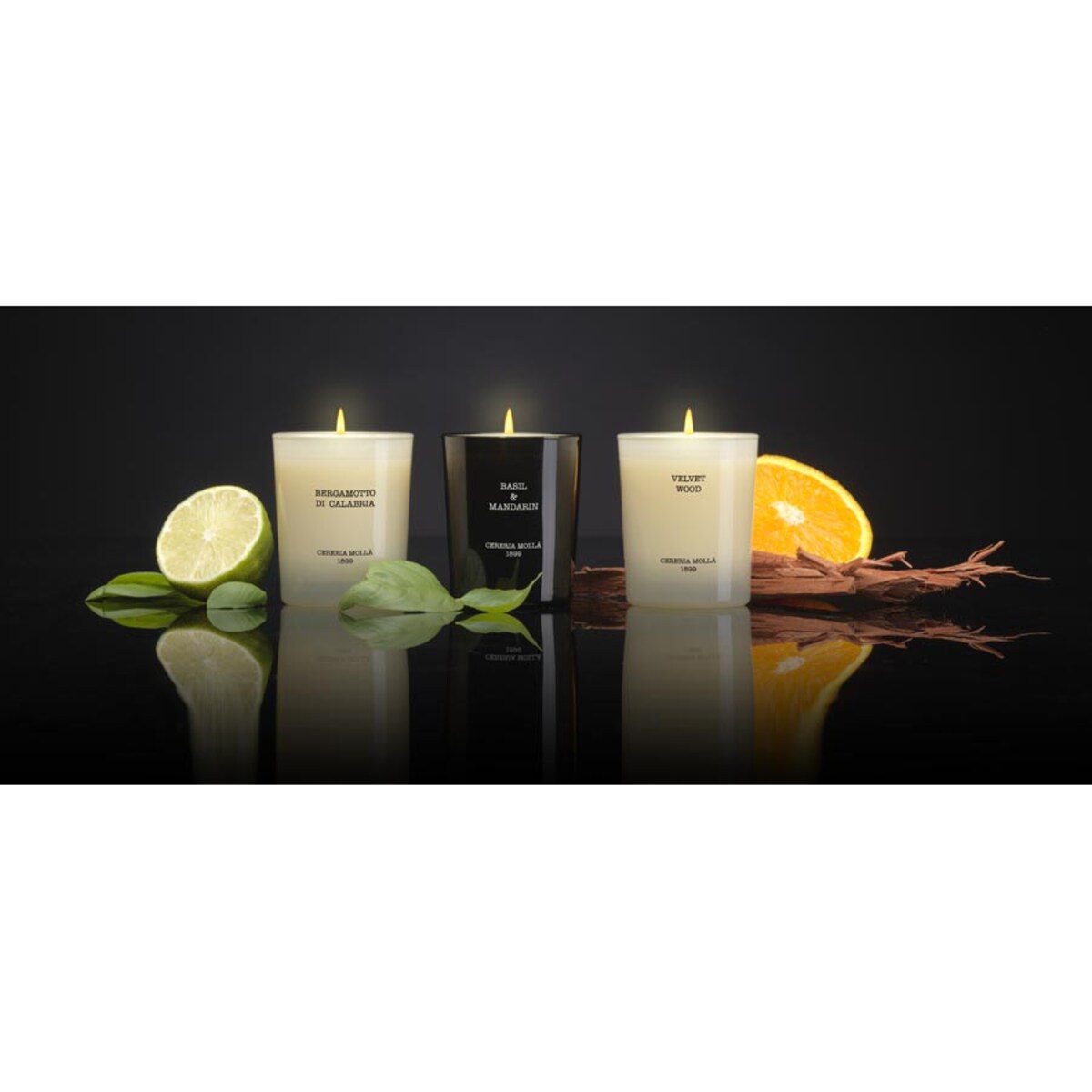 Zestaw 3 świeczek zapachowych MJ1, 6.6 x 7 cm, Cereria Molla