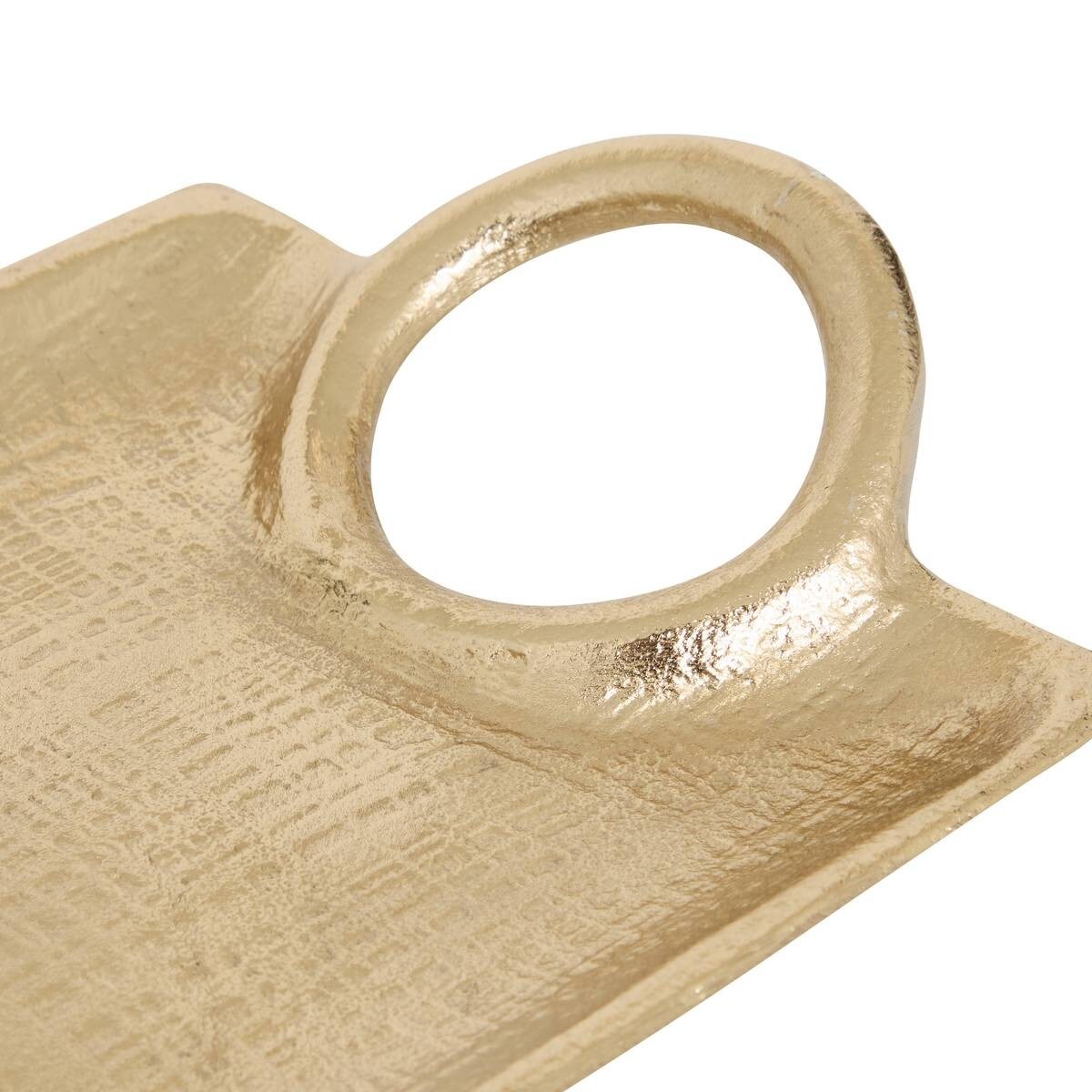 Taca aluminiowa, złota z uchwytami 45 cm