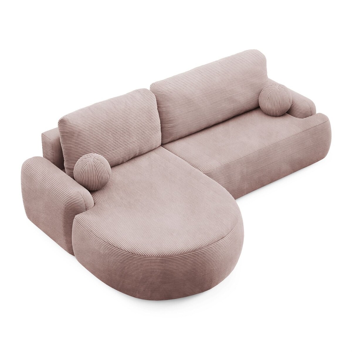 Zaokrąglony narożnik CLEO II z funkcją spania, wersja lewa, Poso 145