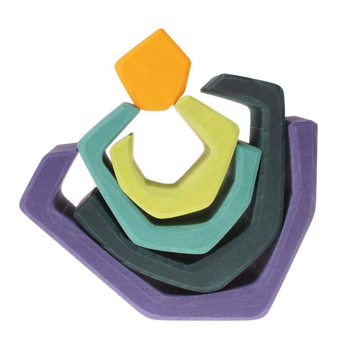 Kształt Ziemia - drewniane klocki Grimm's kolorowe 1+