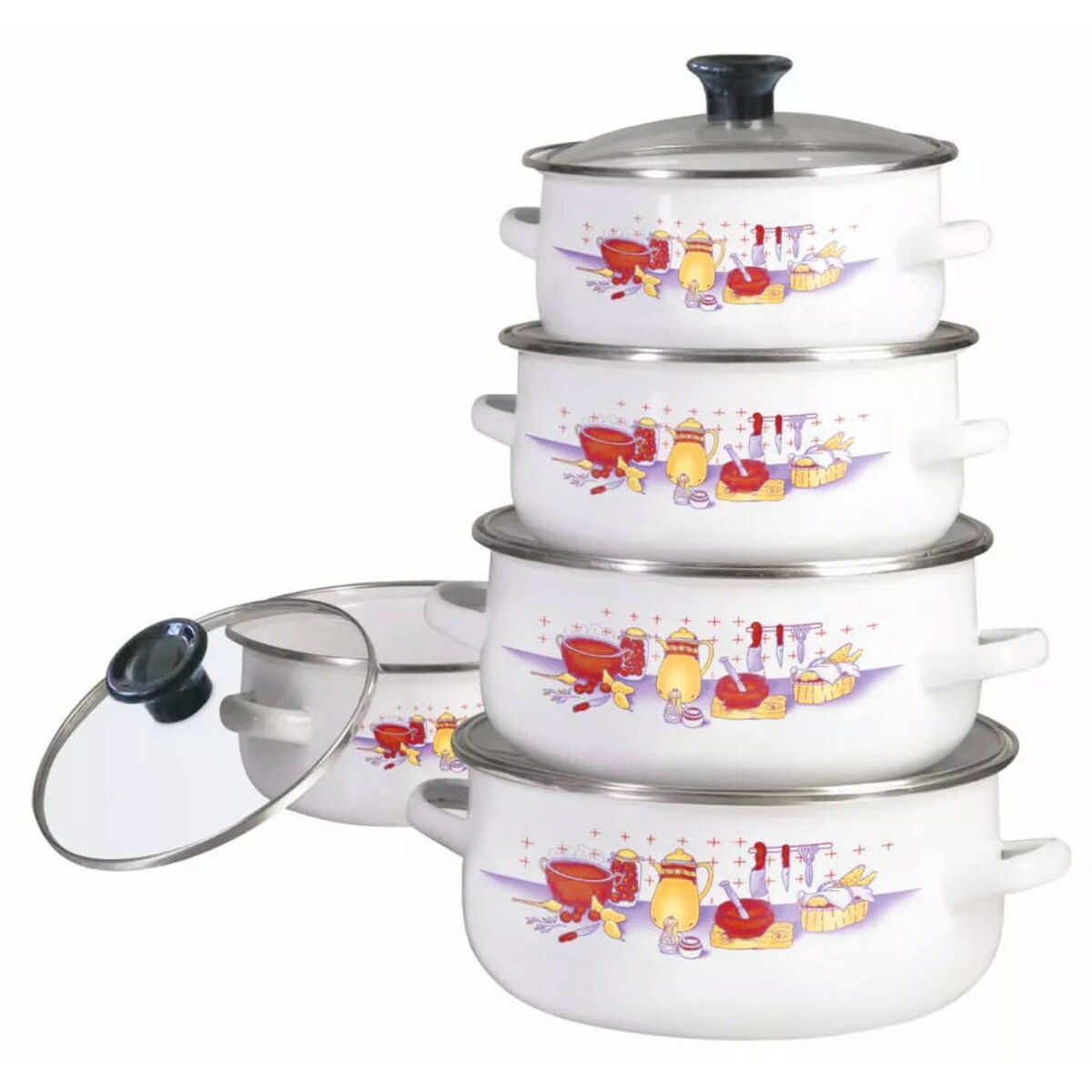 Zestaw garnków emaliowanych 10 elementów KLAUSBERG