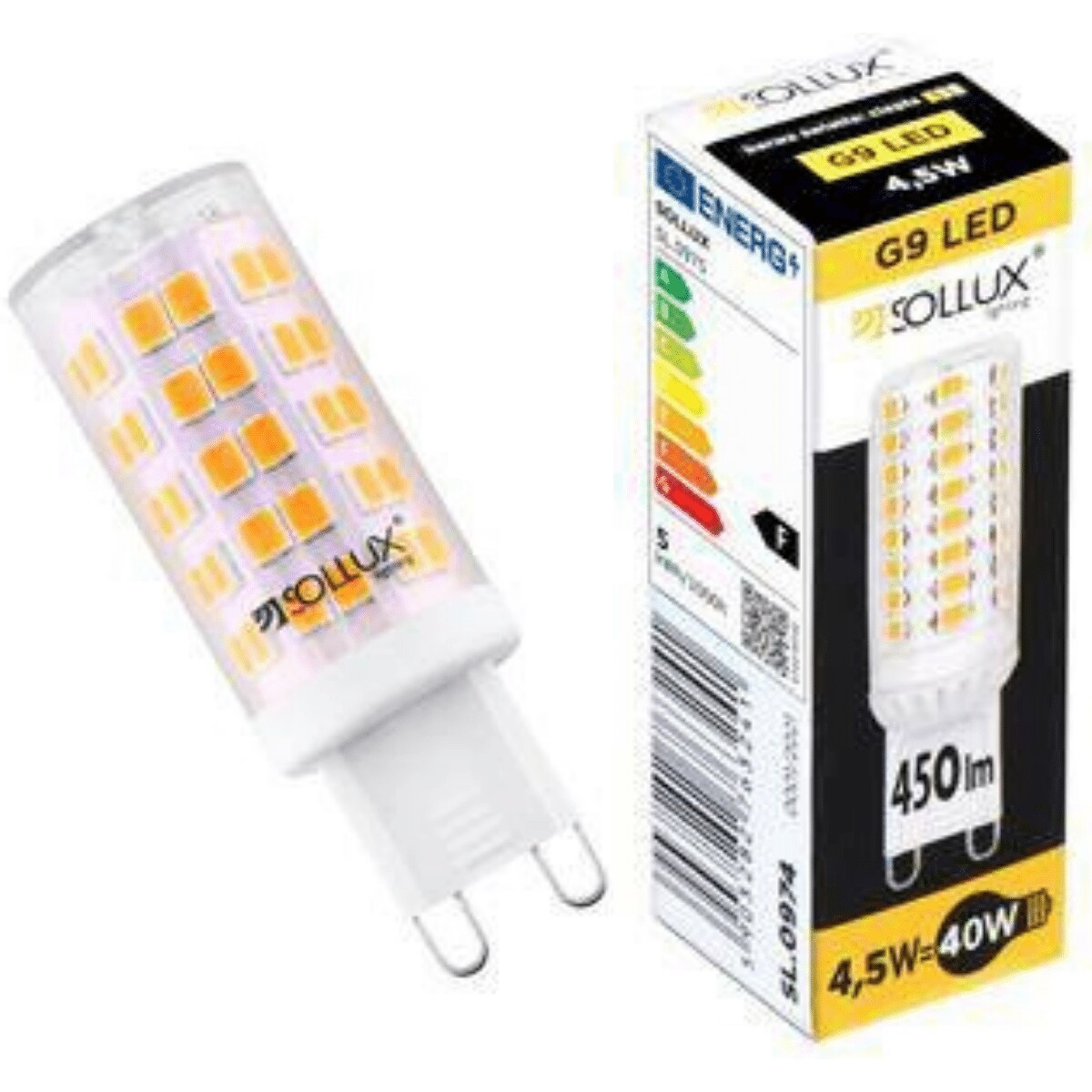 Ledowa żarówka T18 G9 SL.0974 3000K biała ciepła 4,5W 450lm, Sollux
