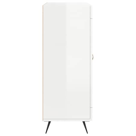 vidaXL Szafka, biała, połysk, 69,5x34x90 cm, materiał drewnopochodny