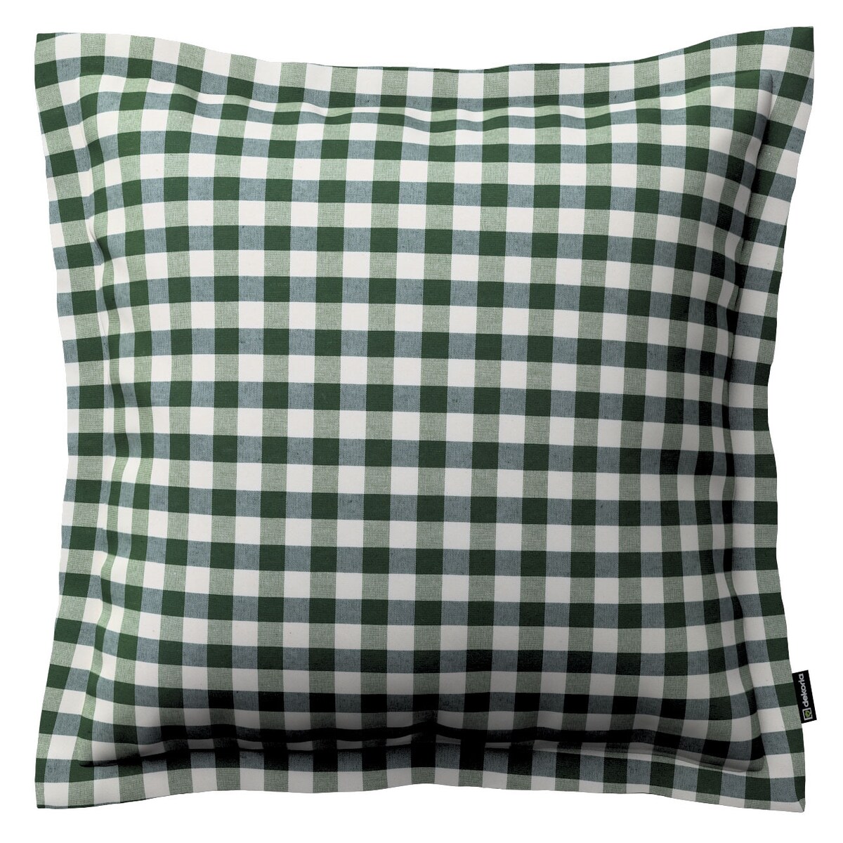 Poszewka Mona na poduszkę 45x45 zielono-biała kratka (1,5x1,5cm)