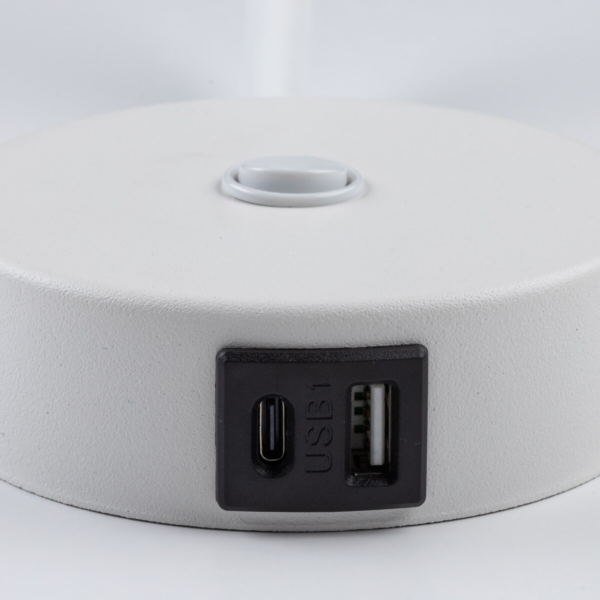 Kinkiet na wysięgniku TK Lighting LAGOS WHITE 10202 z włącznikiem i USB, biały, G9, nowoczesna lampka do czytania