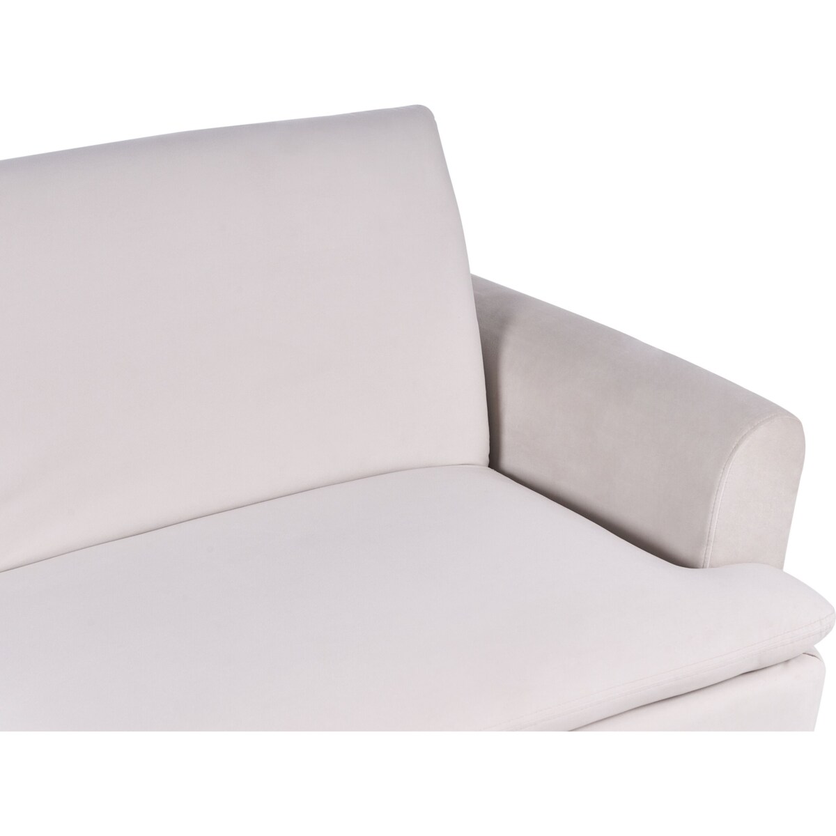 Sofa rozkładana welurowa beżowa VETTRE