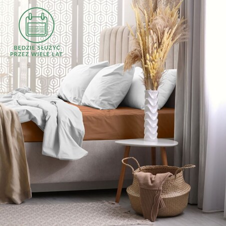 Prześcieradło frotte z gumką 120x200 kolor czekolada