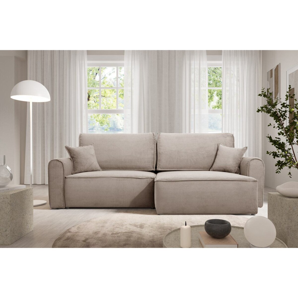 Narożnik MARTIN z funkcją spania sztruks POSO 02