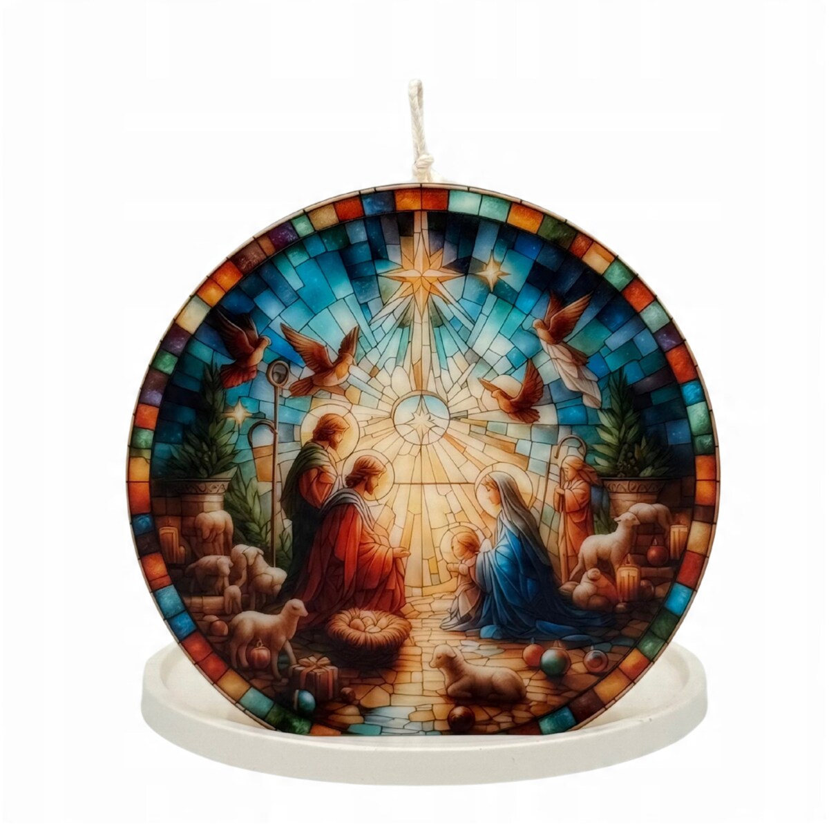 Szopka Prezent na Święta Świeca Sojowa Dekoracja Świąteczna Stajenka EKO