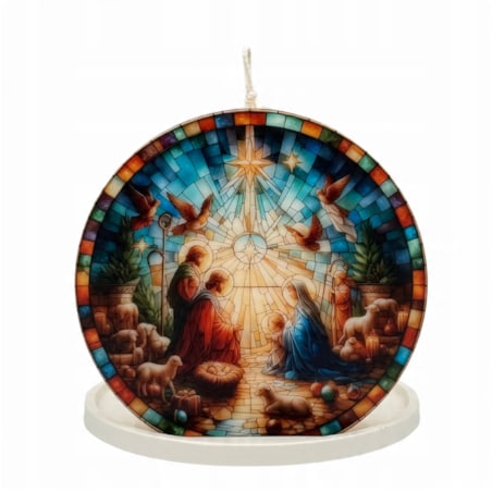 Szopka Prezent na Święta Świeca Sojowa Dekoracja Świąteczna Stajenka EKO