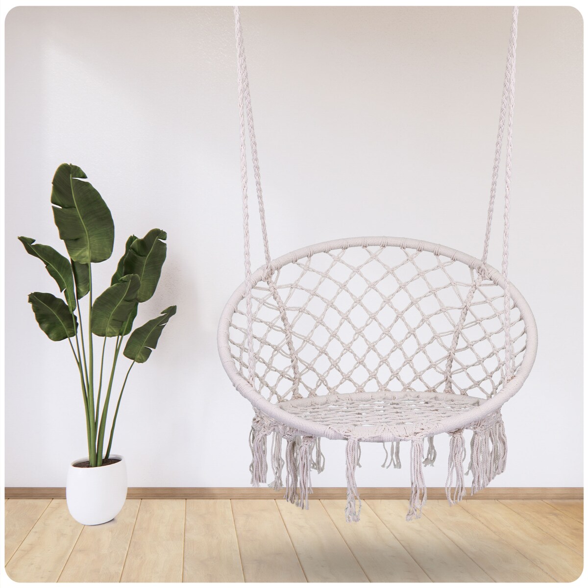 Huśtawka ogrodowa fotel bocianie gniazdo Sofotel Boho beżowy