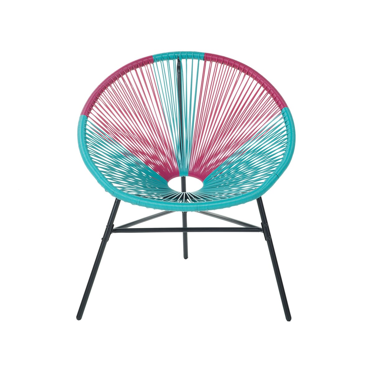 Krzesło z technorattanu różowo-niebieskie ACAPULCO