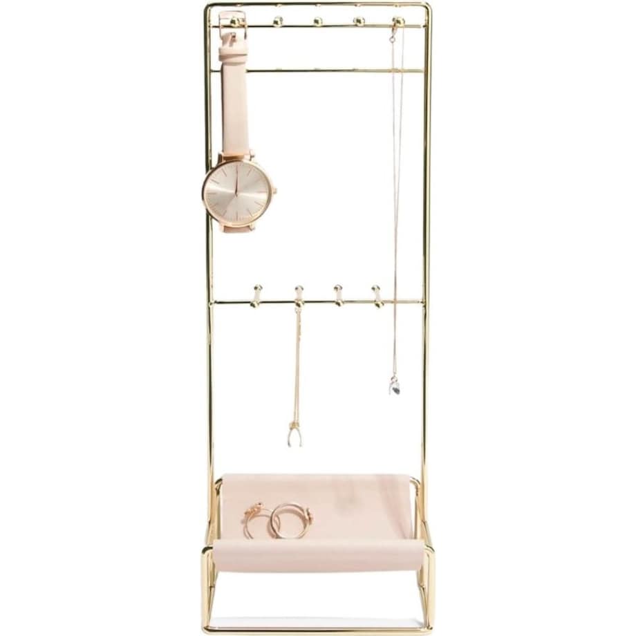 Stojak na biżuterię Stackers Scoop różowo-złoty