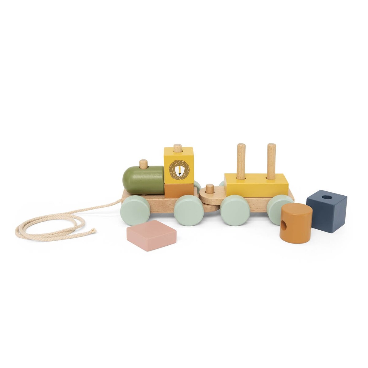 Drewniany mini pociąg ze zwierzątkami Trixie Baby