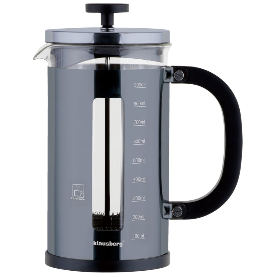 Zaparzacz do kawy i herbaty 1.0L French Press szary KLAUSBERG