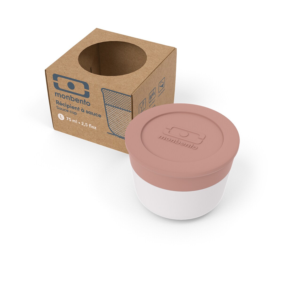 Monbento Temple pojemnik na sos 75 ml Pink Moka