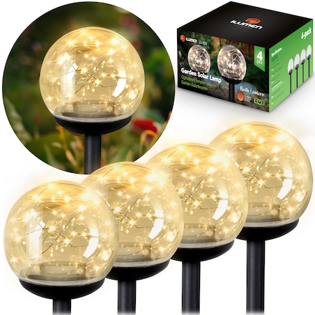 Lampa solarna ogrodowa kula led Ilumen 4szt.