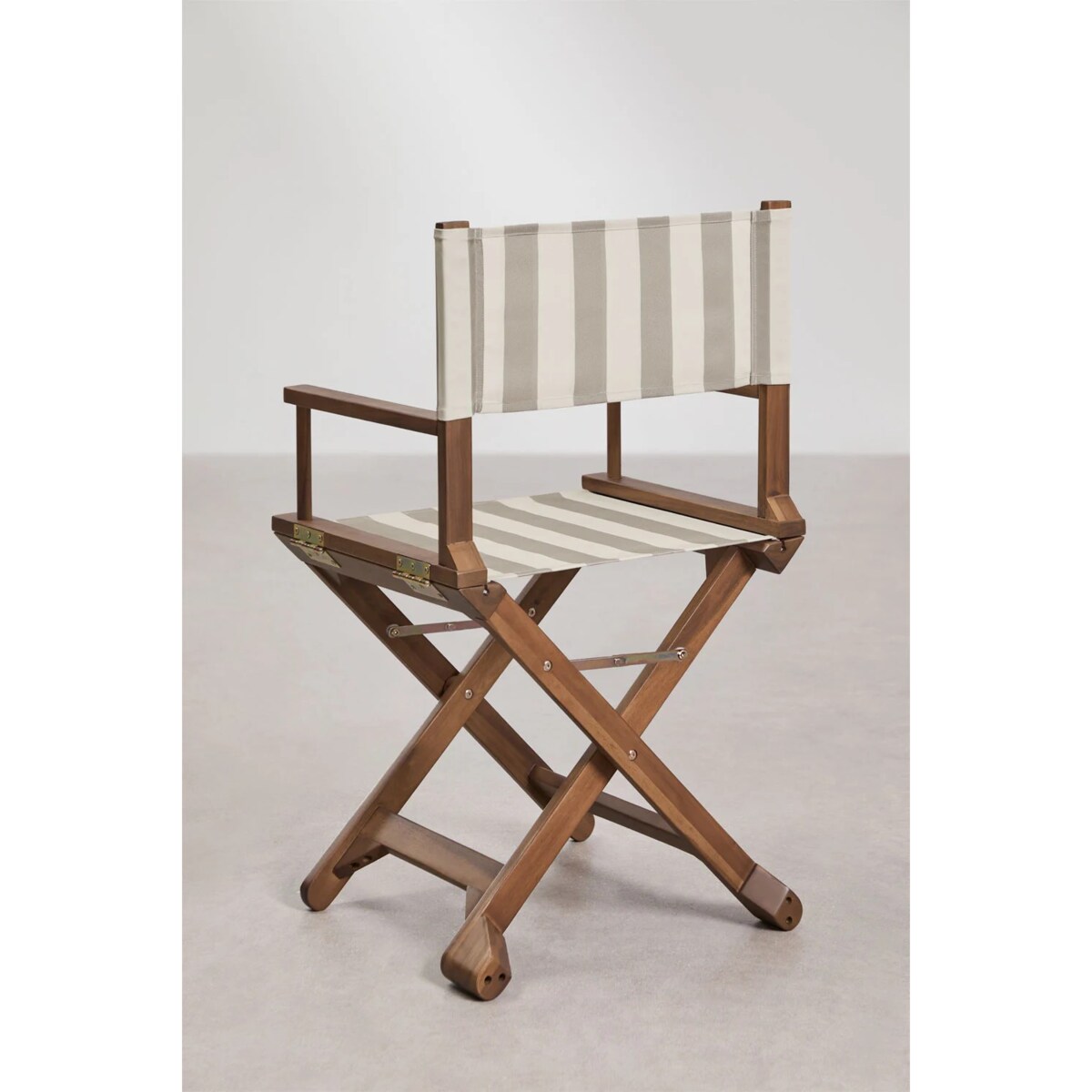 Krzesło reżyserskie składane, akacja, Reggia, kremowe-kawa z mlekiem