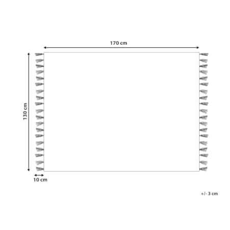 Koc bawełniany 130 x 170 cm czarny KULAC