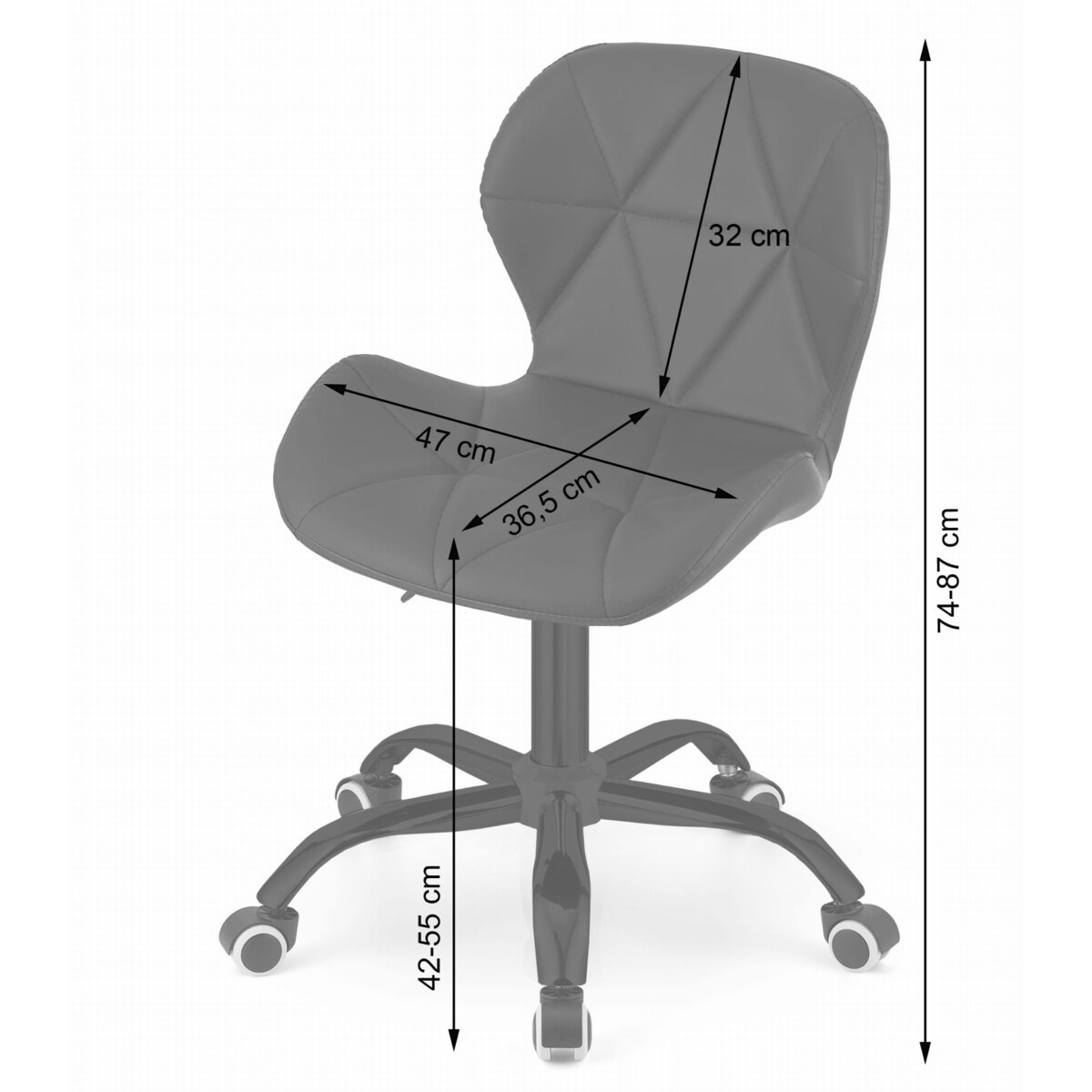 Krzesło Do Jadalni Kuchni Salonu Obrotowe Noto Ekoskóra - Czarne