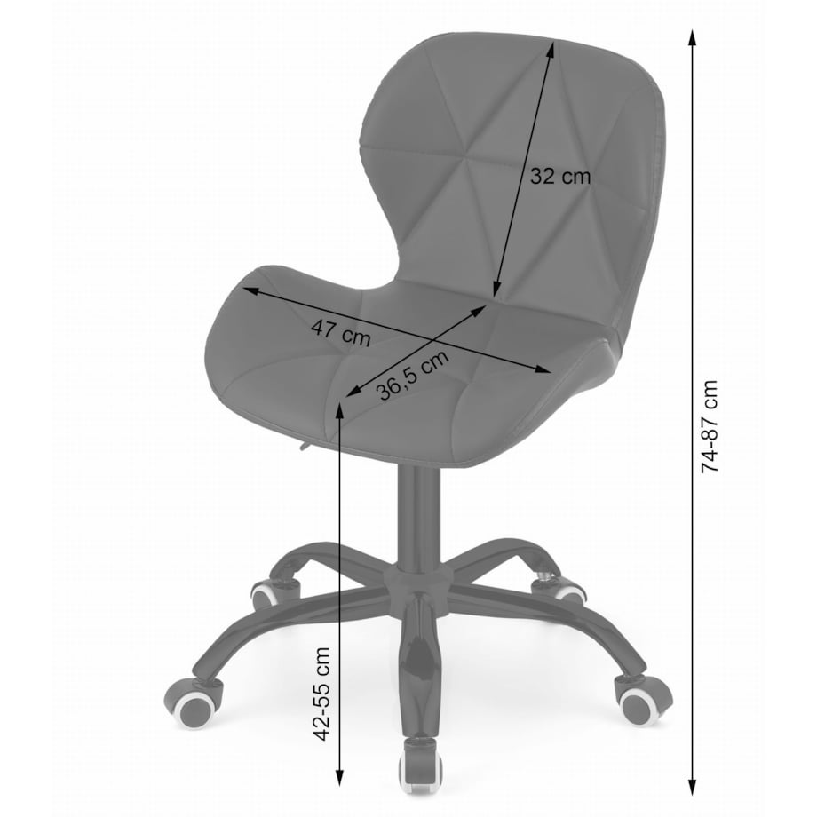 Krzesło Do Jadalni Kuchni Salonu Obrotowe Noto Ekoskóra - Czarne