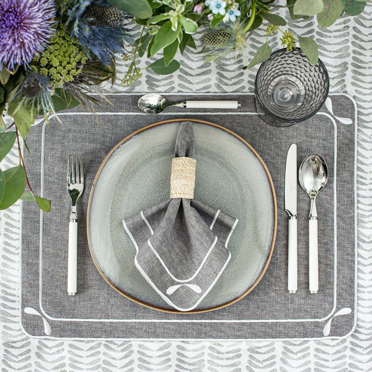 Haftowane serwetki Dragonfly - 6 sztuk