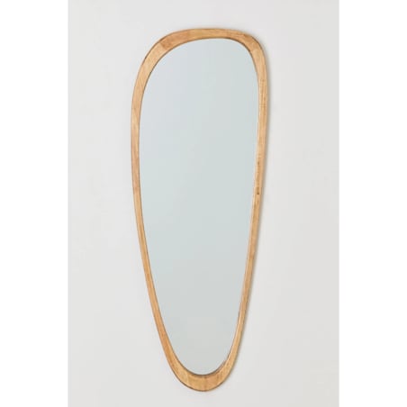 Lustro ścienne z drewna dębowego Arbidel 80 x 220 cm, naturalne