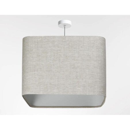 Lampa wisząca KWADRO LEN 010-40w20 beżowa/szara