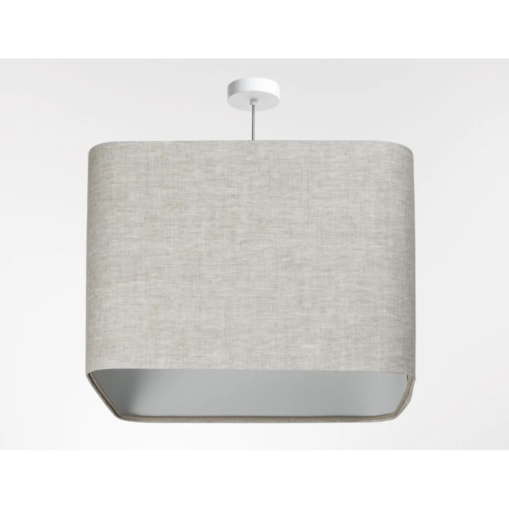 Lampa wisząca KWADRO LEN 010-40w20 beżowa/szara