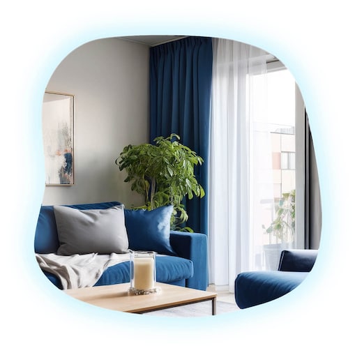 Lustro o Nieregularnym Kształcie LED - 77x76,6 cm - Zimne Światło