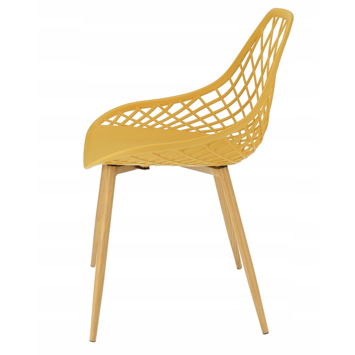 Krzesło ogrodowe plastikowe ARANDA musztardowe
