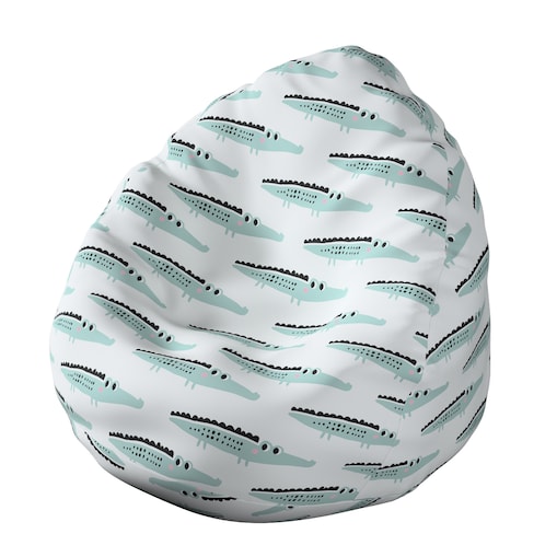 Worek do siedzenia Bowli, ecru-zielony, Ø80 x 115 cm, Magic Collection