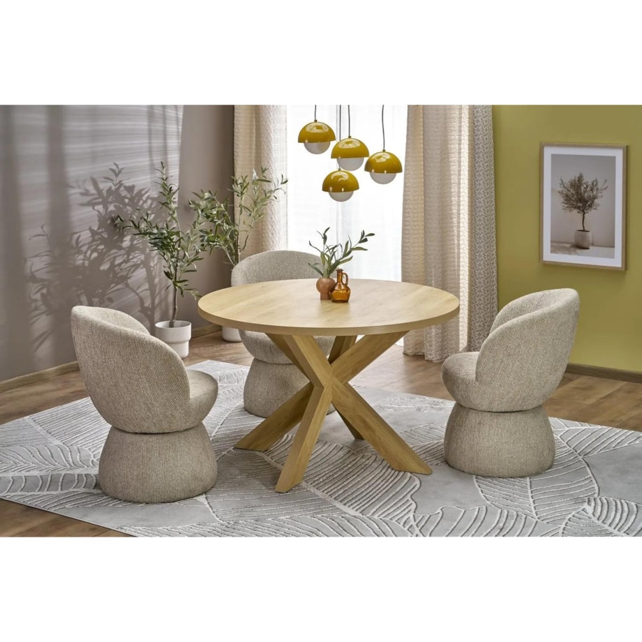 Stół okrągły MORUS 105x105 dąb naturalny