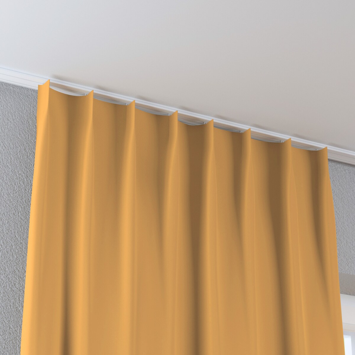 Zasłona na haczykach flex pojedynczych 130x245 miodowy żółty
