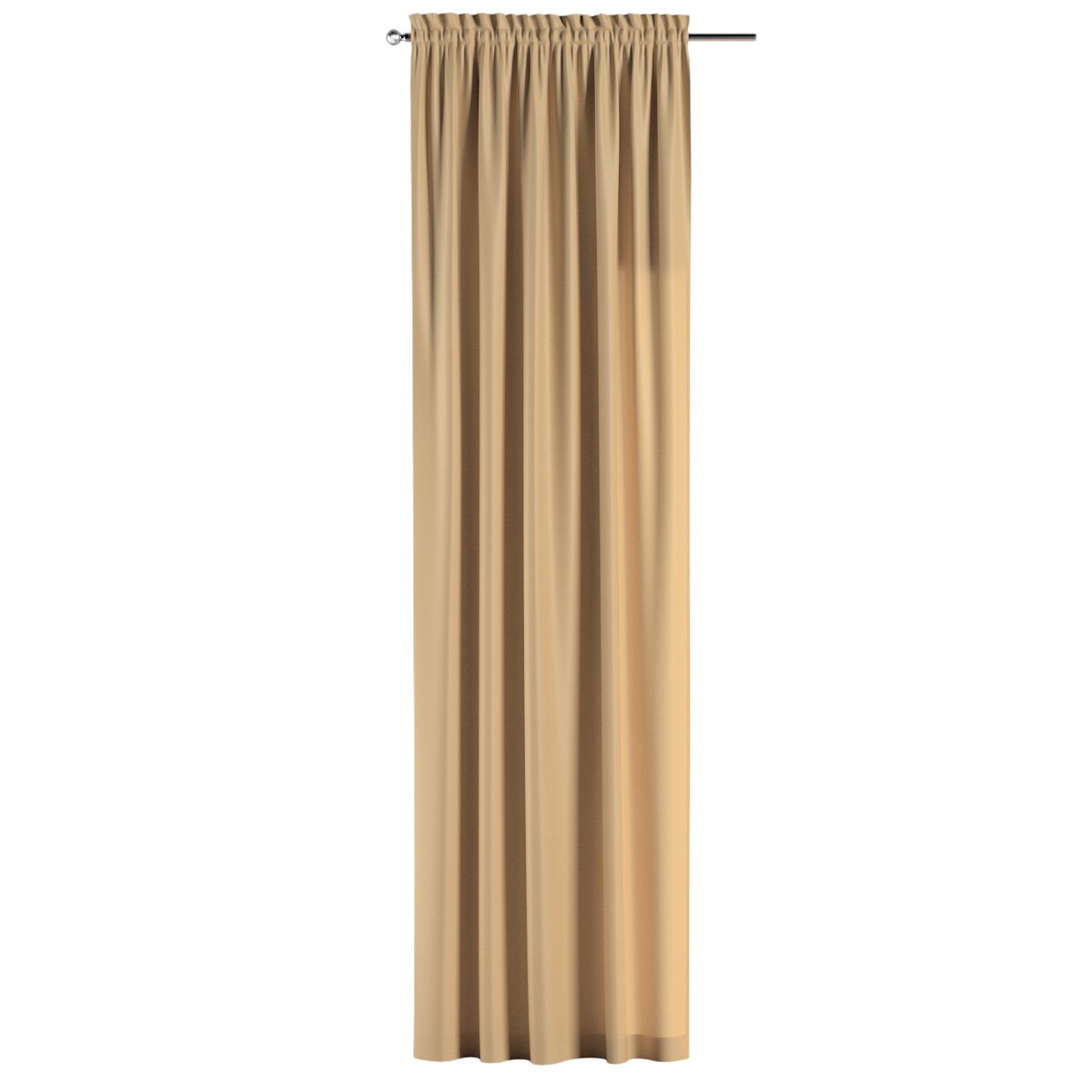Zasłona na kanale z grzywką 1 szt. 130x245 złoty z połyskiem