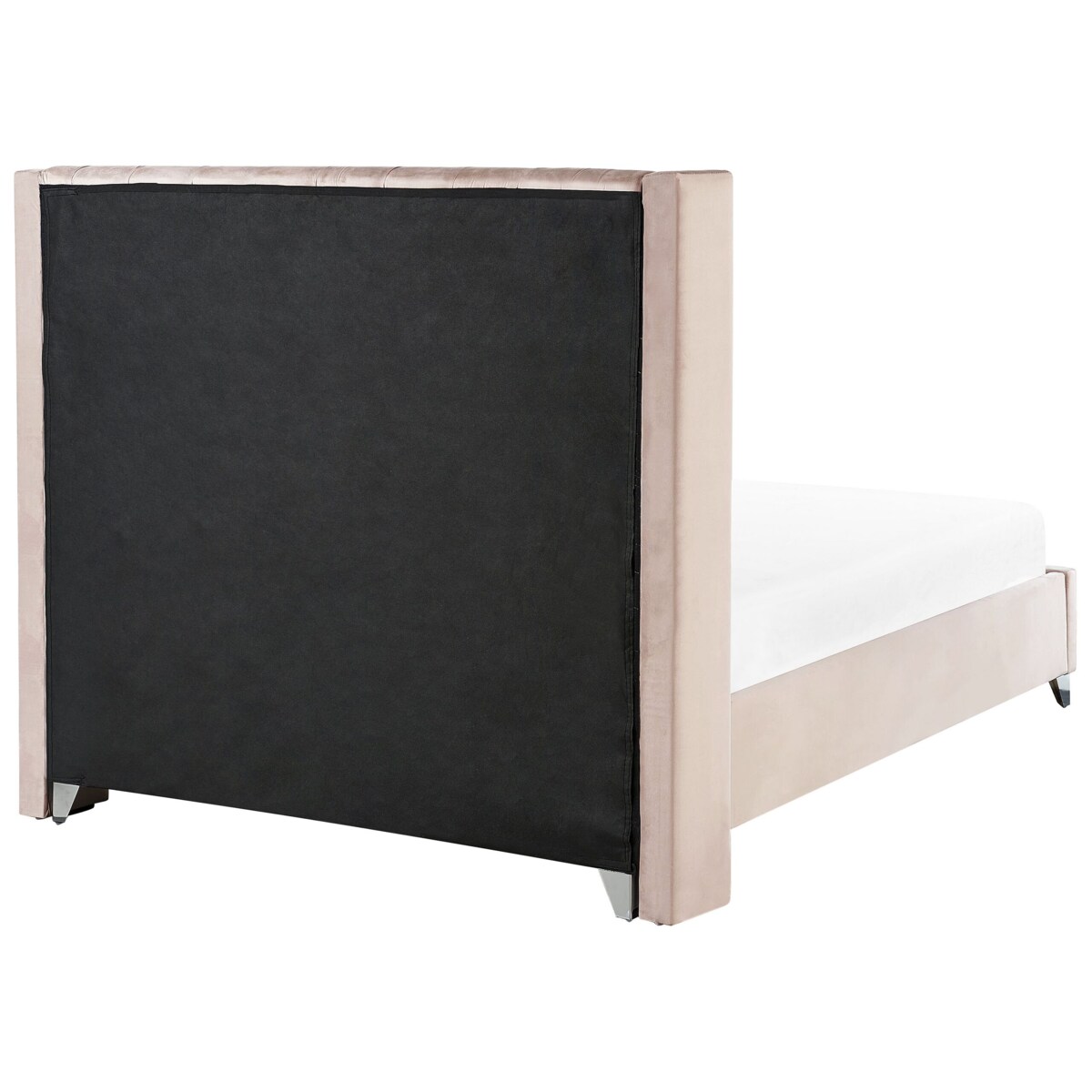 Łóżko welurowe 160 x 200 cm różowe LUBBON