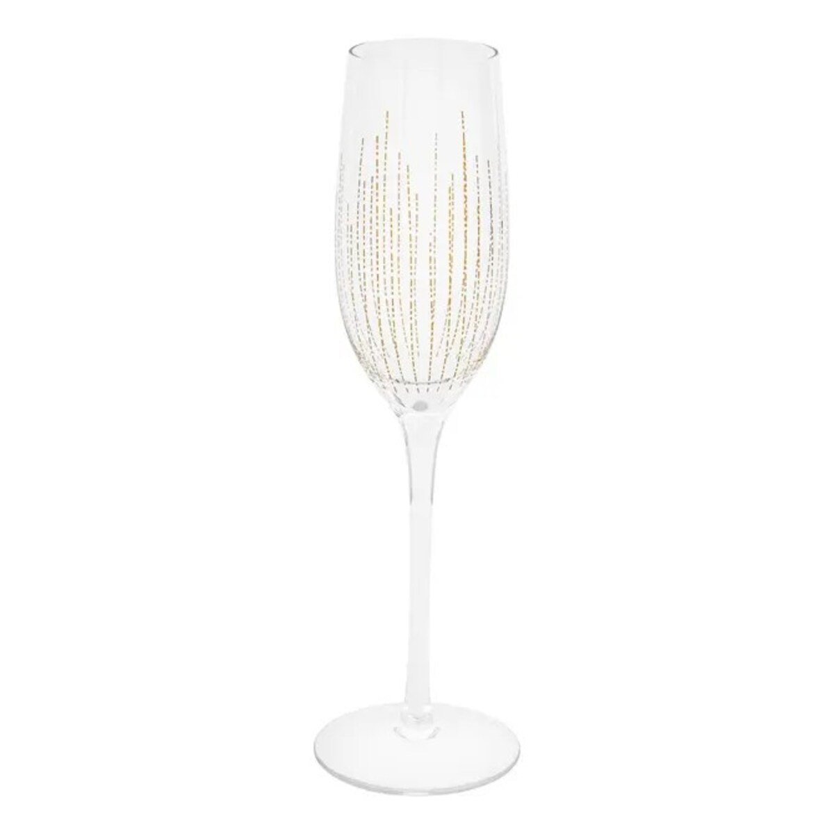 Zestaw 4 kieliszków do szampana, ze złotem, Lunis, 210 ml