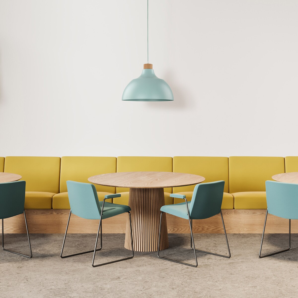 Lampa wisząca TK Lighting CAP MINT 5901 miętowa E27 34 cm do salonu, kuchni i jadalni