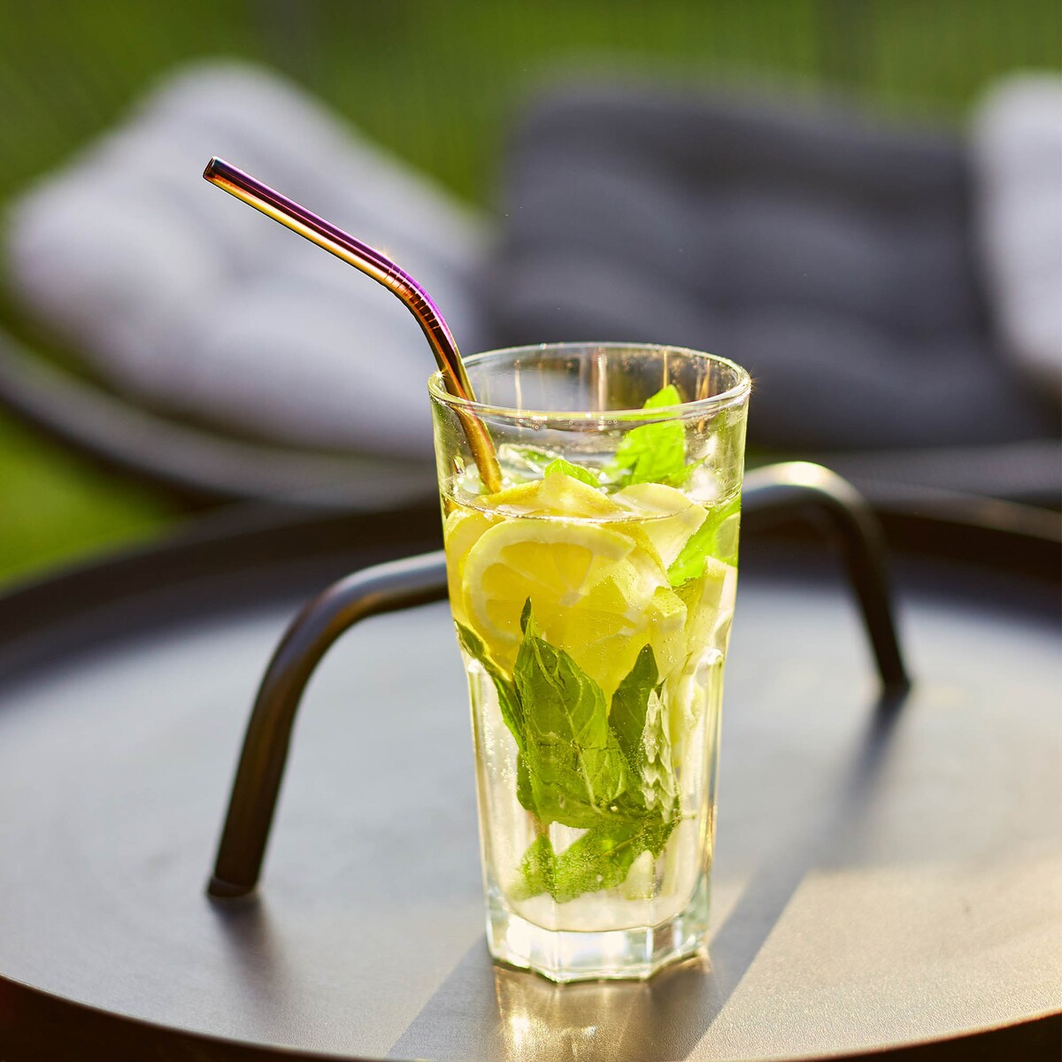 Metalowe Słomki Rurki Eko Wielorazowe Złote 4 Szt + Czyścik